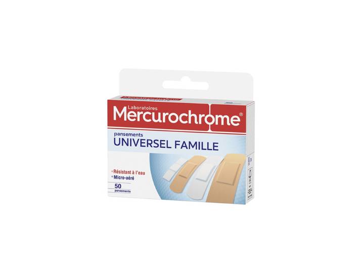 MERCUROCHROME Pansement universel famille x50