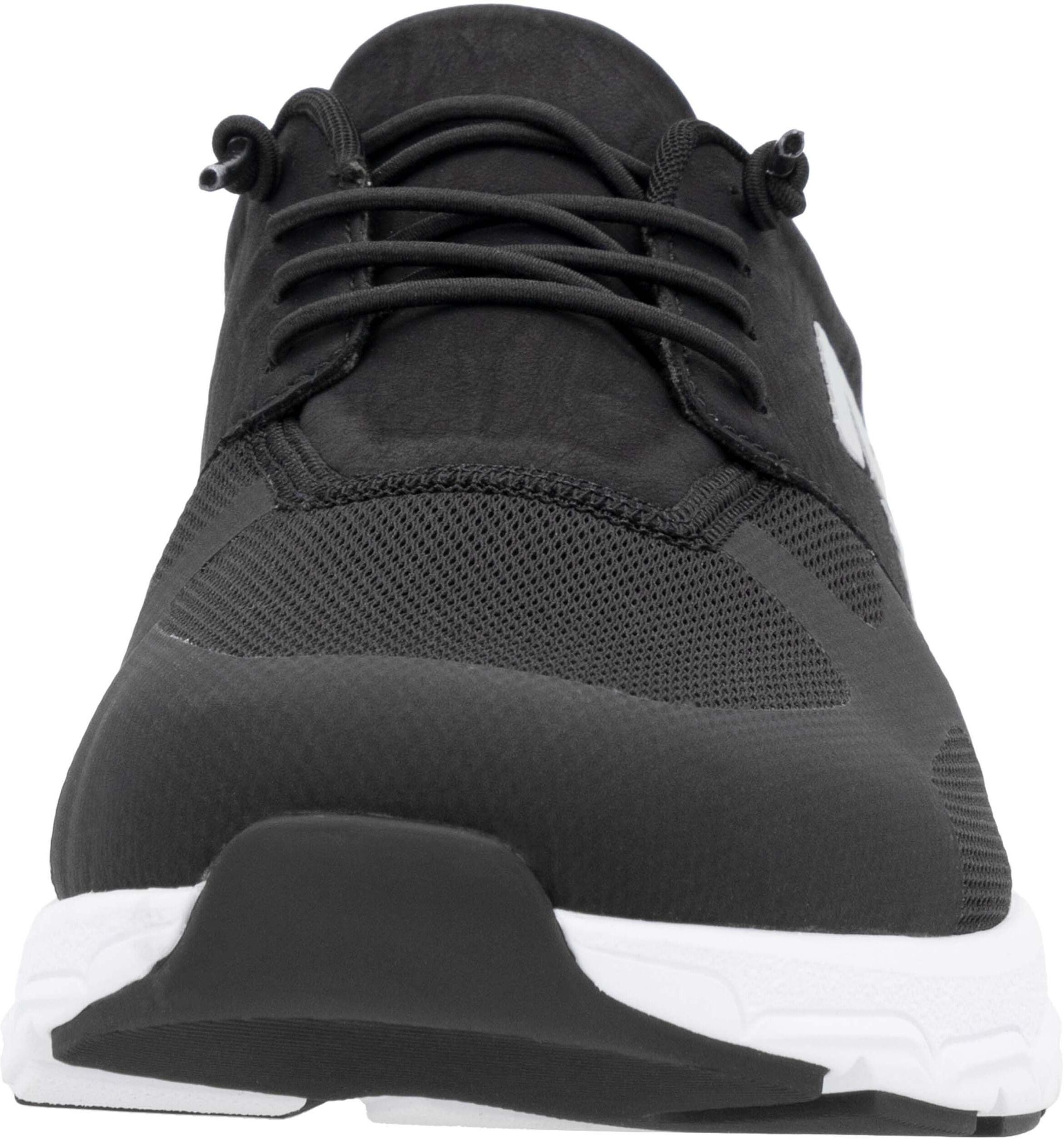 Slip-On Sneaker RIEKER SPORT "Preston", Herren, Gr. 43, schwarz (schwarz laufsohle weiß), Nubuklederimitat, Textil, Schuhe Slip-On Sneaker, Running-Sneaker aus der neuen Christoph Kramer Kollektion schwarz laufsohle weiß 43