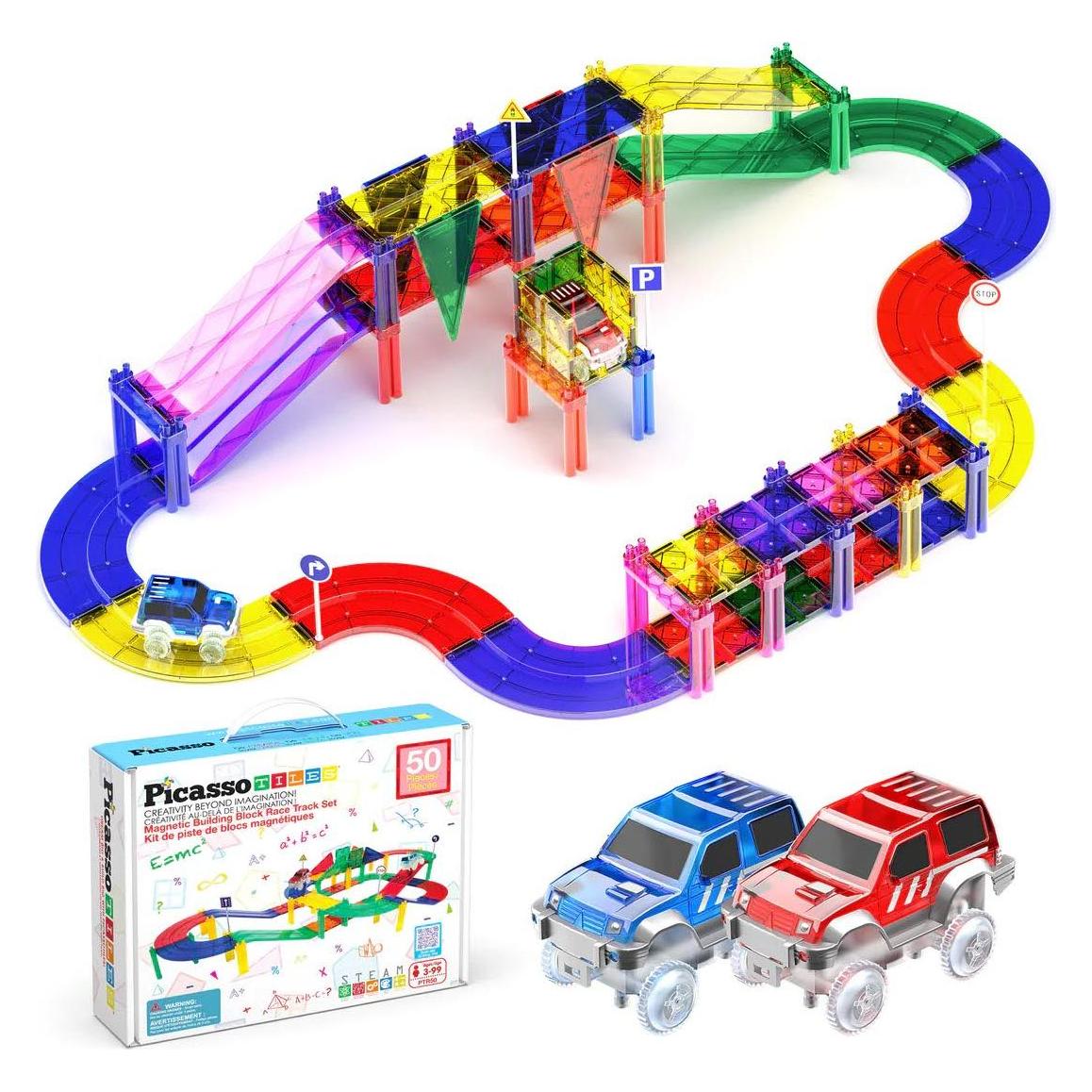 PicassoTiles Race Car Track Set (PTR50)