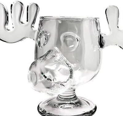 Uplift Picks Christmas Moose Glass Mug 240ml Vintage Holiday Drinkware For Coffee Beer And Winemug Christmas Moose Glass Mug 240ml Vintage Holiday Drinkware For Coffee Beer And Winemug