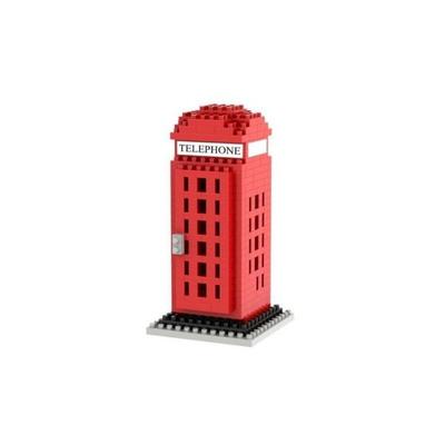 BRIXIES 200264 - Telefonbox, 3D Konstruktionsbausatz aus Ministeinen, 365 Teile