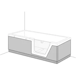 Duscholux Schürze Front + Seite für Step-In Pure 170x75.. - Zubehör