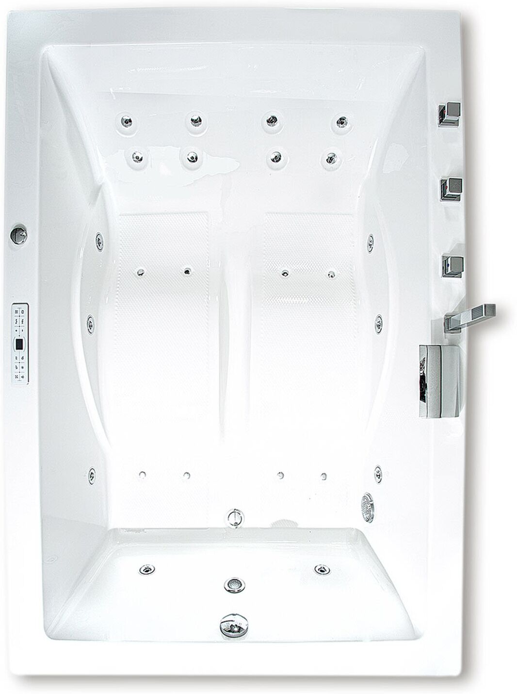 Caribia Herkules Premium Whirlpool 190 x 140 cm mit Schürze, Badewannen, 80754, euroweiß