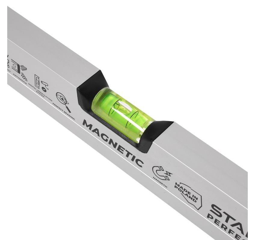 Stalco S-65742 Waterpas - Aluminium - Geanodiseerd - Met magneet - 60 cm
