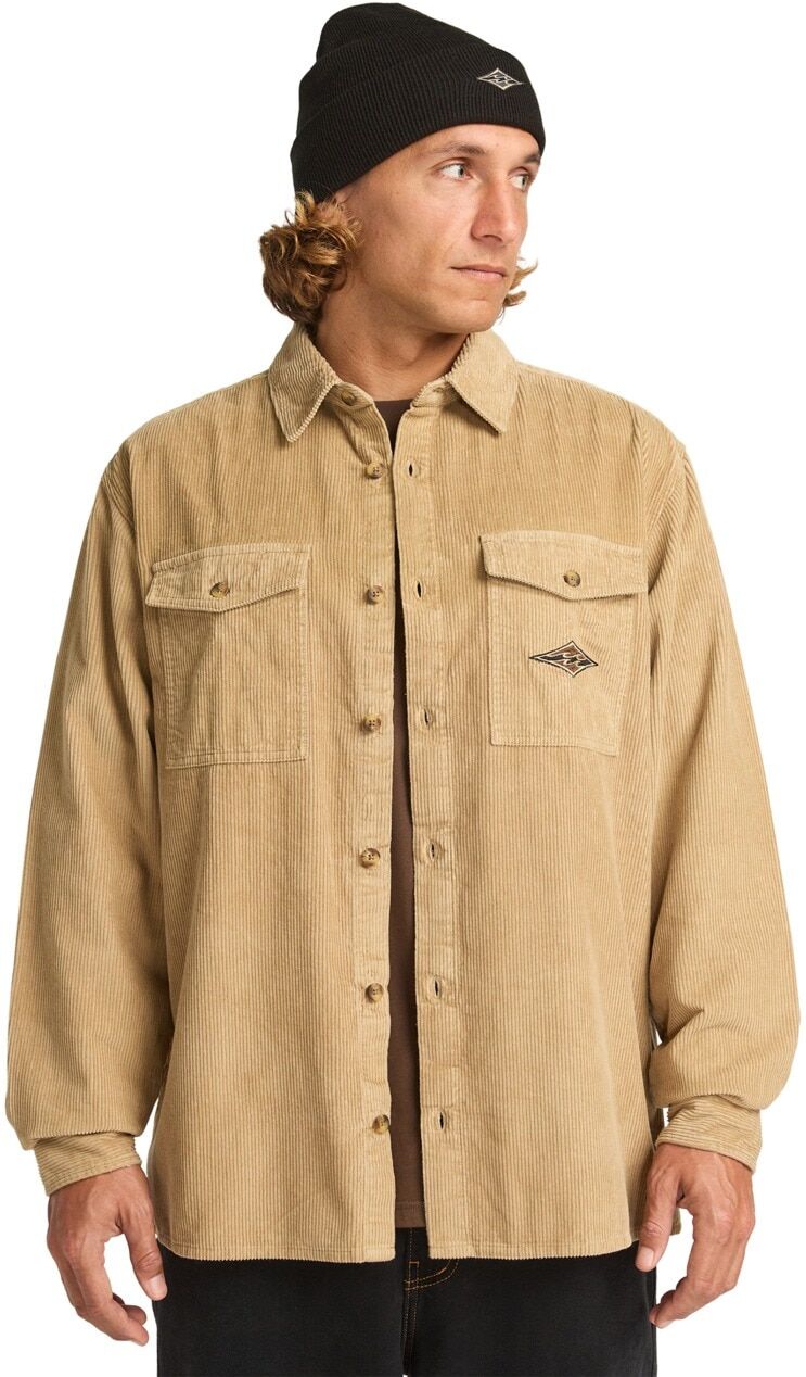 Langarmhemd BILLABONG "Bong Days", Herren, Gr. L, khaki, Obermaterial: 100% Baumwolle., Hemden