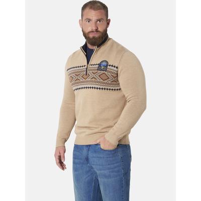 Troyer JAN VANDERSTORM "Pullover KOBBE", Herren, Gr. XL, beige (beige melange), Pullover Troyer