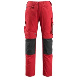MASCOT Mannheim Hose mit Knietaschen UNIQUE Rot / Schwarz 42 - 12679-442-0209-82C42 - Rot / Schwarz