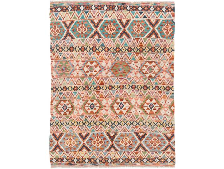Kelim Afghan Heritage Teppich 148x194 Handgewebt Orientteppich Wolle