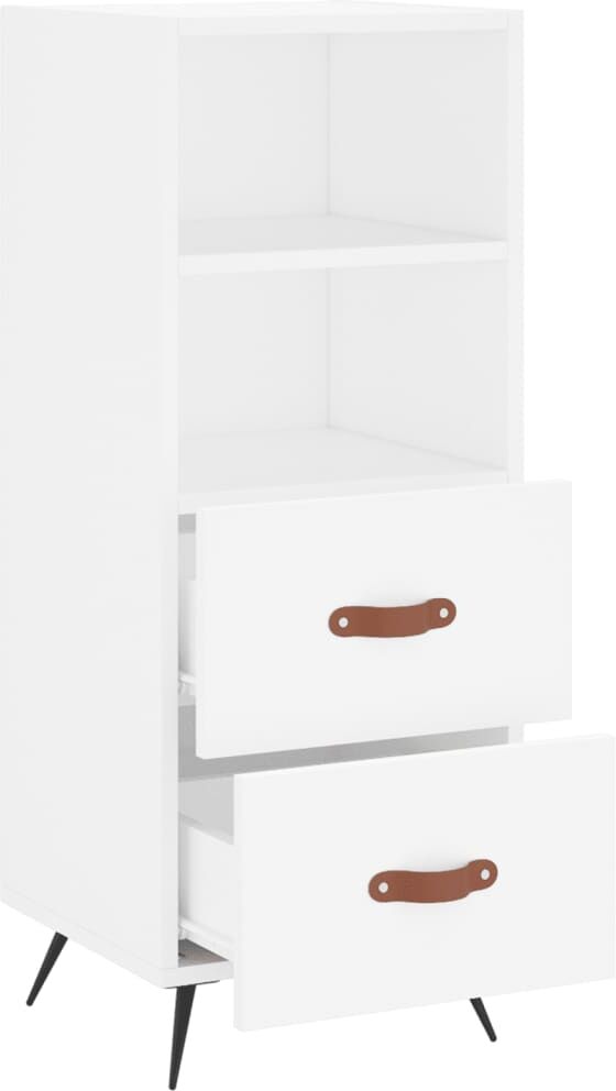 vidaXL Buffet blanc 34,5x34x90 cm bois d'ingénierie