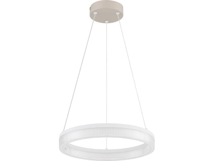Suspension LED\, anneaux\, couleur sable\, réglable en hauteur\, D 33 cm