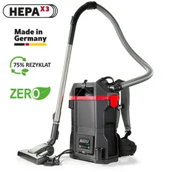 Rucksacksauger Sprintus BoostiX Zero Netzbetrieb ideal für Treppen, Kino, Flugzeuge etc., Made in Germany