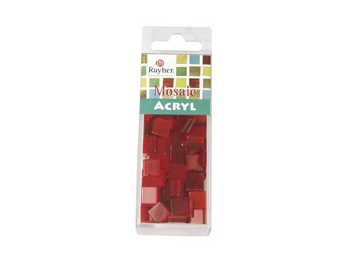 Rayher Acryl-Mosaik Klassikrot 1 × 1 cm 205 Stück