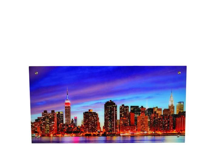 Jamb Glasbild NEW York Mehrfarbig, Glas, 100x50 cm, Bilder & Rahmen, Bilder, Glasbilder