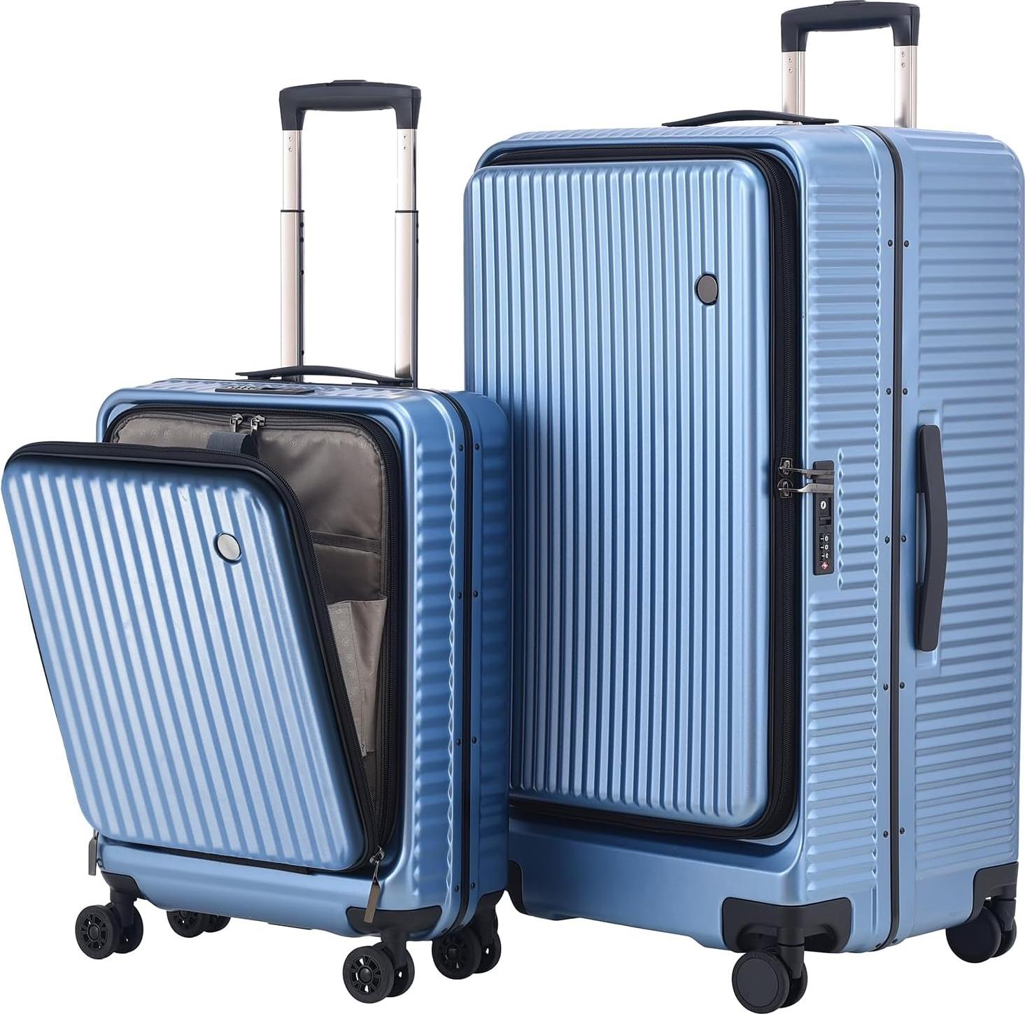 Famanu Handgepäckkoffer 19 Zoll mit Laptopfach und TSA-Schloss - Ideal für Kurzreisen