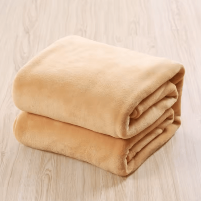 Inspire Curations Solid Color Flannel Bed And Sofa Blanket camel 200x230cm