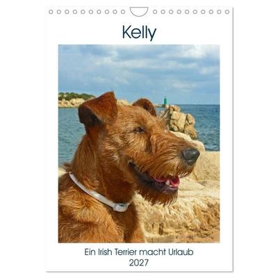 Kelly - Ein Irish Terrier macht Urlaub (Wandkalender 2027 DIN A4 hoch), CALVENDO Monatskalender