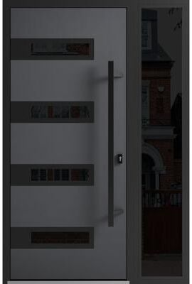 VDOMDOORS Ronex 0131 Grey Steel Exterior Door