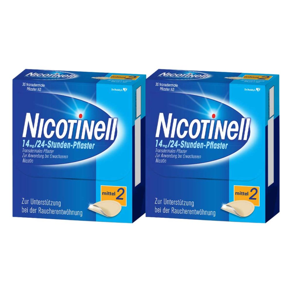 Cooper Consumer Health Deutschland GmbH Nicotinell 14mg/24-Stunden-Nikotinpflaster, Mittel (2) 08108863
