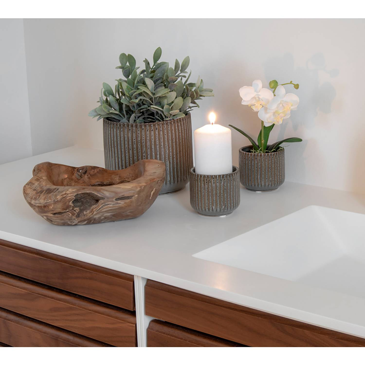home24 Ronde houten schaal bruin Ø 30 cm