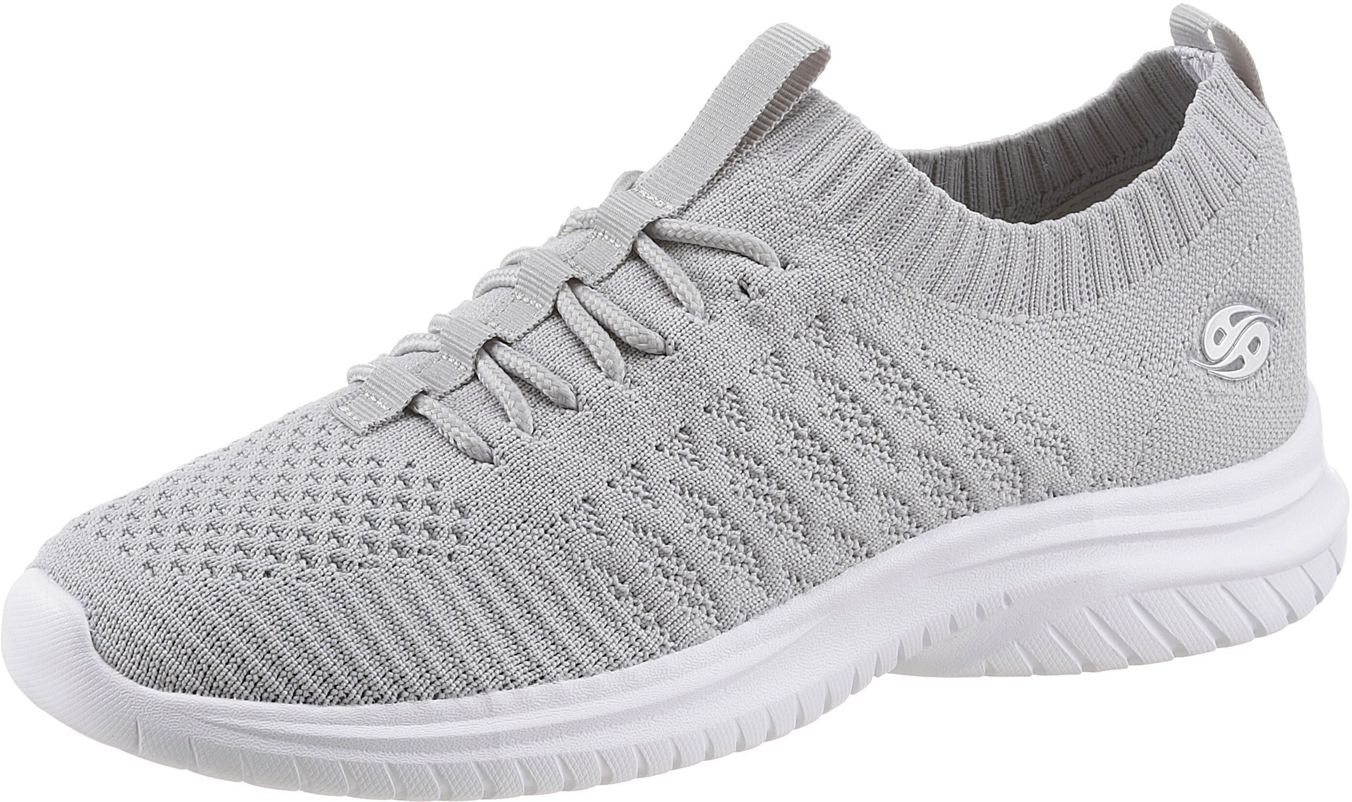 Dockers by Gerli, Sneaker, Schlupfschuh, Freizeitschuh mit ultraleichter Sohle hellgrau 36