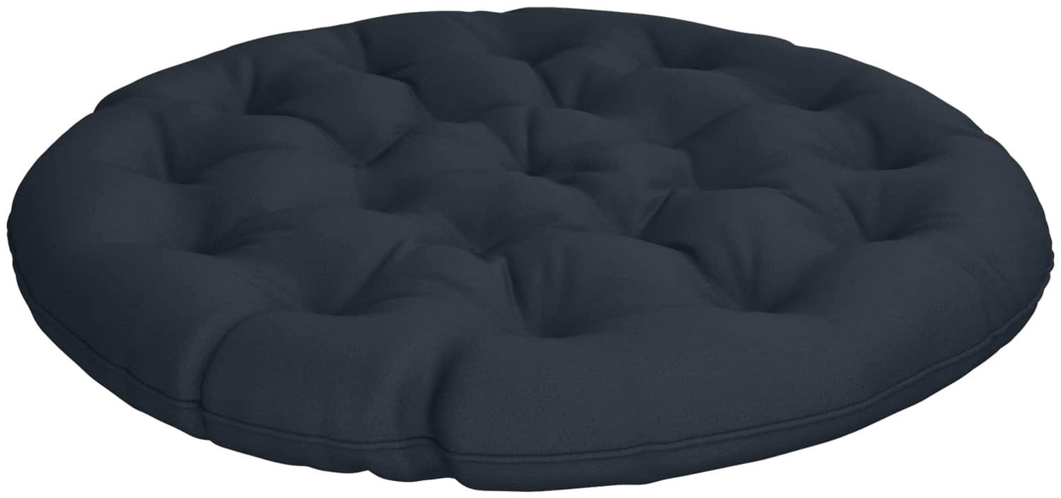 vidaXL Papasan Stoel met Kussen VIANEN - Donkerblauw - 100% Polyester