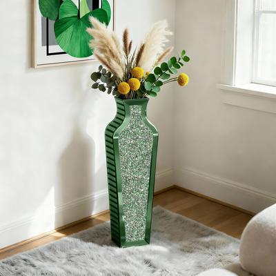 SHYFOY Glass Floor Vase Crystal Home Decor