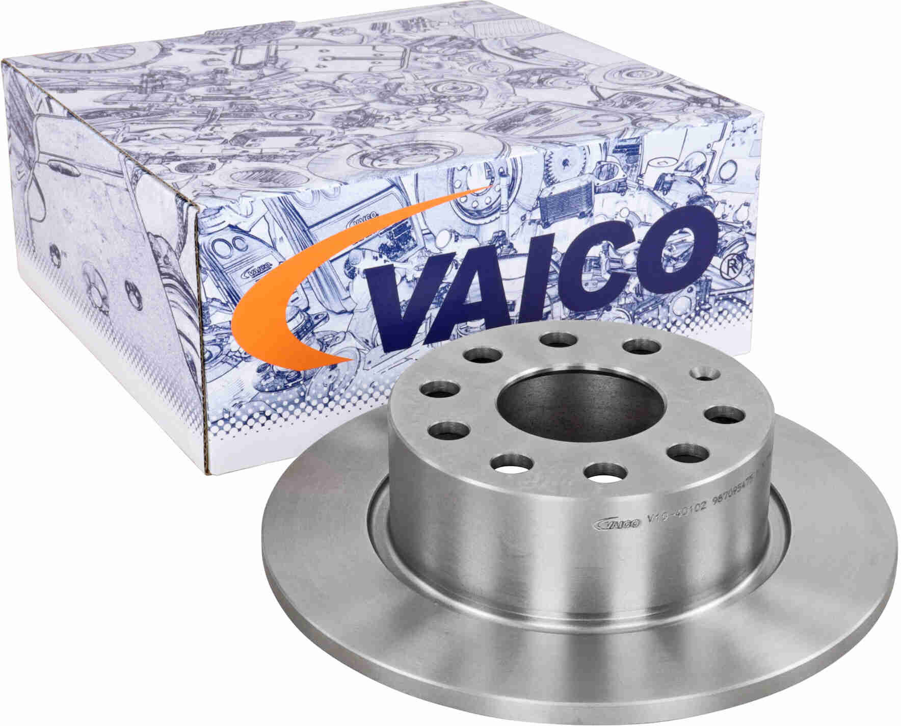 Vaico Bremsscheibe V10-40102 Hinterachse Voll 253mm 10mm Für Vw