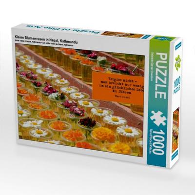 CALVENDO Puzzle Kleine Blumenvasen in Nepal, Kathmandu | 1000 Teile Lege-Größe 64 × 48 cm Foto-Puzzle für glückliche Stunden