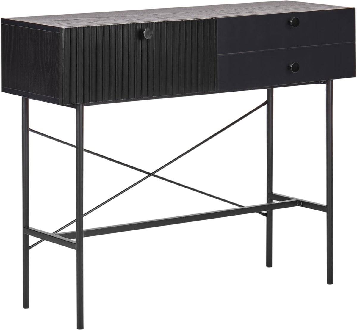 Beliani Coventry Sidetable - Zwart - MDF