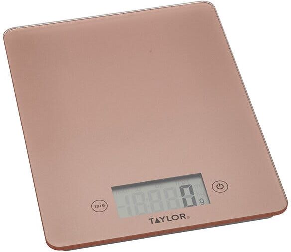 Taylor Pro Rose Gold Glass 5kg Digital Kitchen Scale