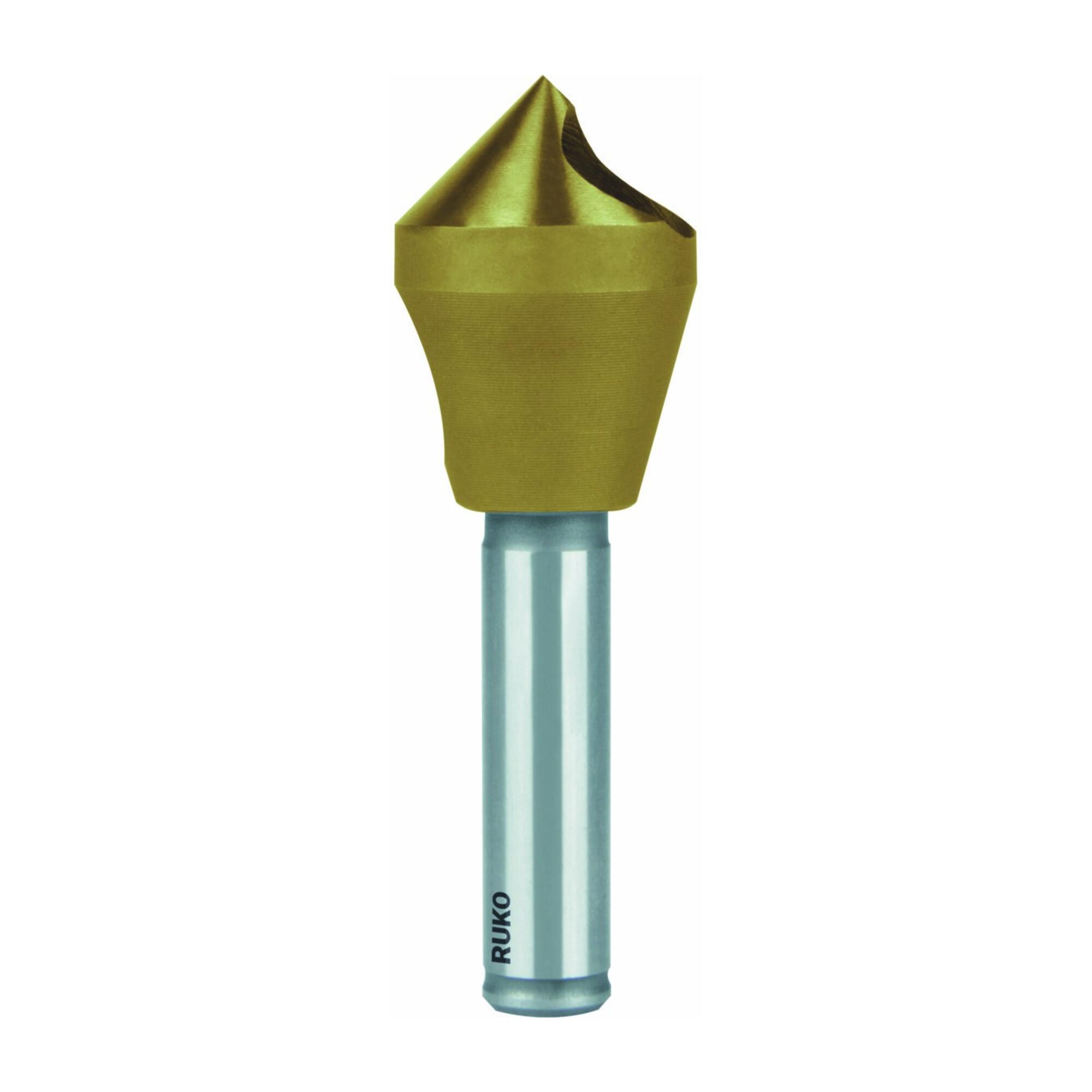 RUKO Kegel- und Entgratsenker mit Querloch 90 Grad HSS-TiN 10/15 (102303T)