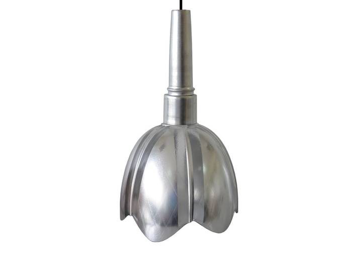 Suspension métal cable cloche chromé D18cm