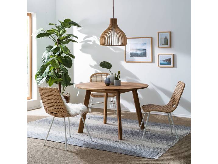 Table MooraWOOD Ø 120cm Beige/Marron/Chêne Chêne