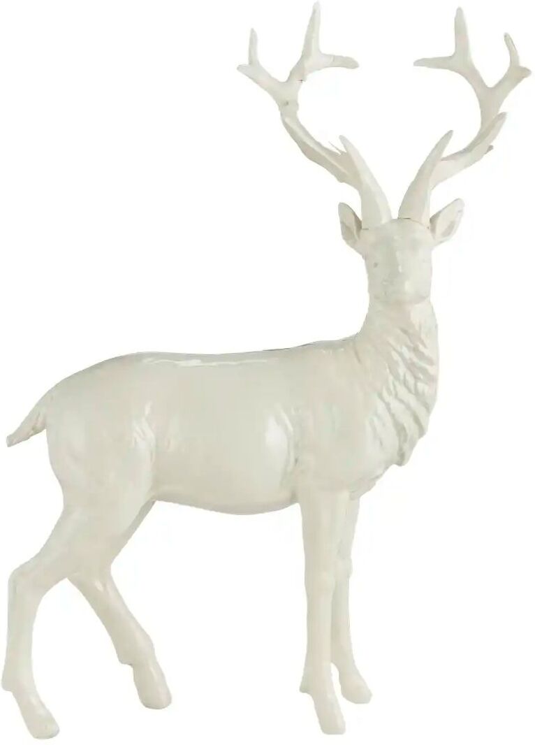 HOME STORY Dekofigur Hirsch   ¦ creme ¦ Polyresin (Kunstharz) ¦ Maße (cm): B: 13