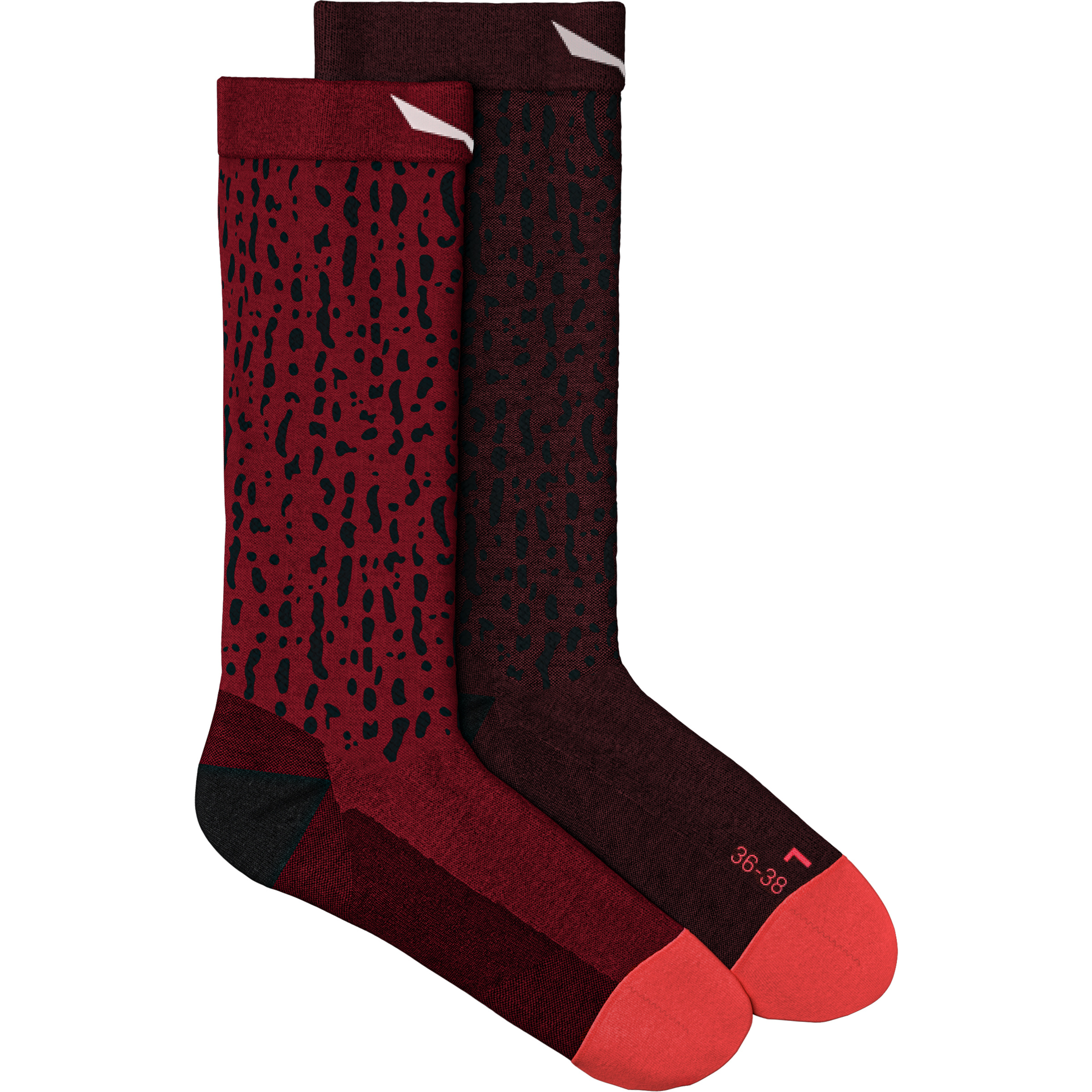 Salewa MTN Trn Salamander AM Crew Damen Wandersocken rot Größe 42 Trekking Hautfreundlich Merinowolle