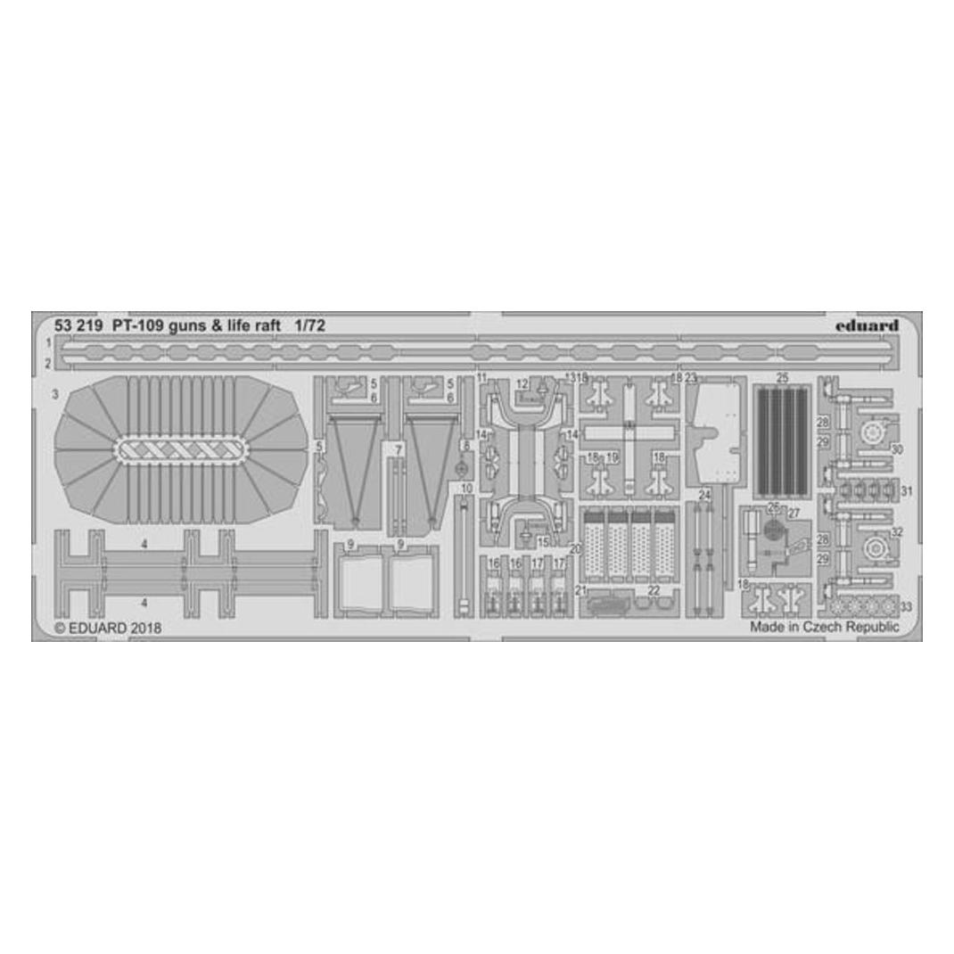 Eduard PT-109 guns & life raft for Revell (53219)