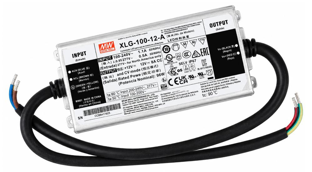 Mean Well XLG-100-12 LED-voeding 96W 12V 8A IP67