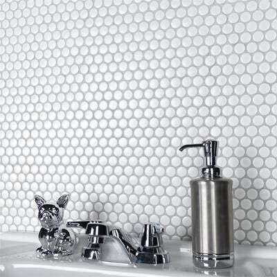 "Merola Tile Metro Penny Matte White 9-3/4"" x 11-1/2"" Porcelain Floor and Wall Tile"