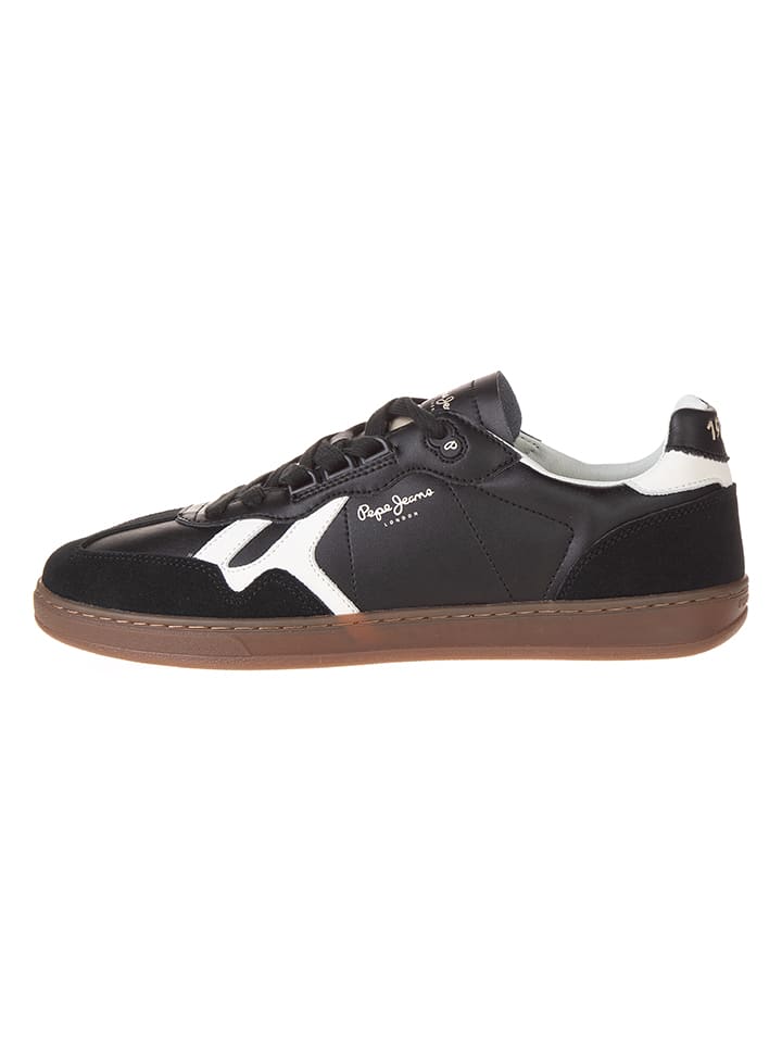 Pepe Jeans FOOTWEAR Leder-Sneakers in Schwarz - 42