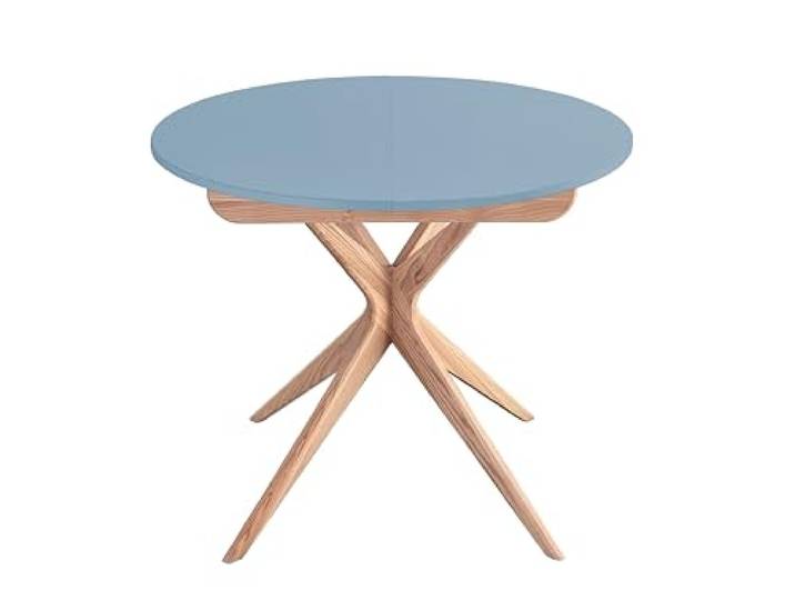 RAGABA Runder Ausziehbare Esstisch 90cm Jubi Taubenblau