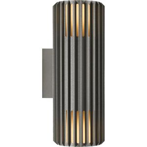 Nordlux Wandleuchte Aludra Double Seaside Aluminium außen IP54, 230 V, Up & Down, anthrazit, mit E27-Fassung