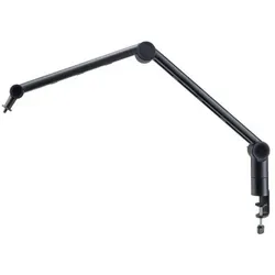 K&M K-M Mikrofonarm 23868 Gelenkarm-Tischstativ mit Kabel, Mikrofonständer, Schwarz