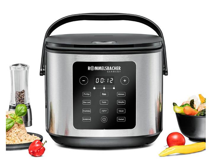 Rommelsbacher Fritteuse MRK 950, 5 Liter, 860 W, Warmhalten, PFAS-frei, 12 Programme