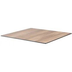 Oviala Business Tischplatte Laminat 70x70 cm Eiche dunkel - Oviala