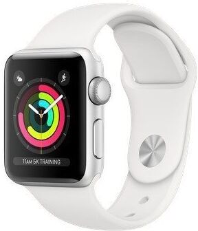Apple Watch Series 3 (2017)   38 mm   aluminium   GPS   silver   white sport band - Refurbished