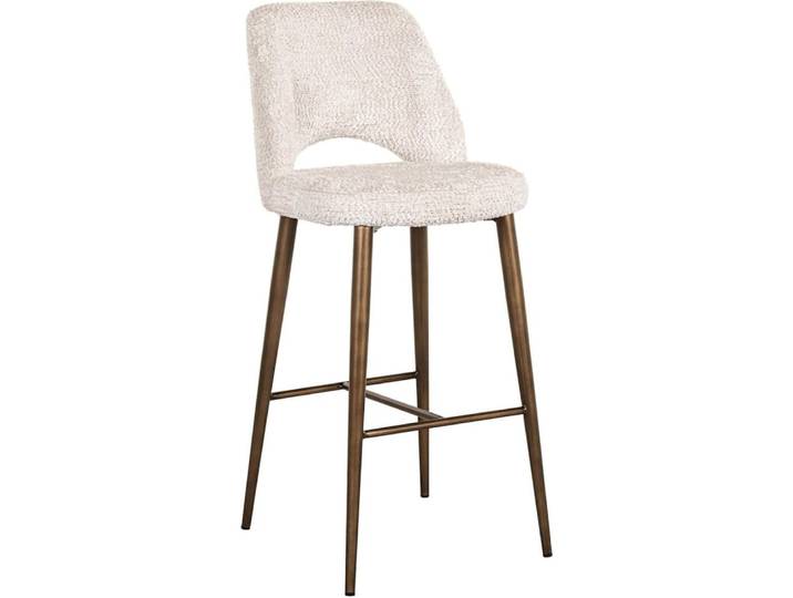Tabouret de bar rembourré à pieds métalliques