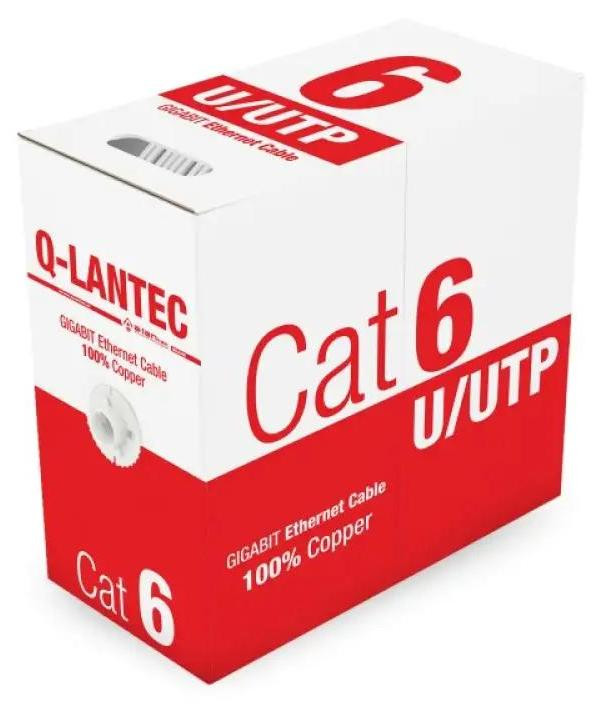 Q-LANTEC A-LAN KIU6PVC305Q Cat6 U/UTP Netwerkkabel, 305 m, Grijs