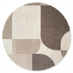 FUSSMATTE Geometrisch - Gewebte Struktur - Modern Fußabtreter 90x90 cm