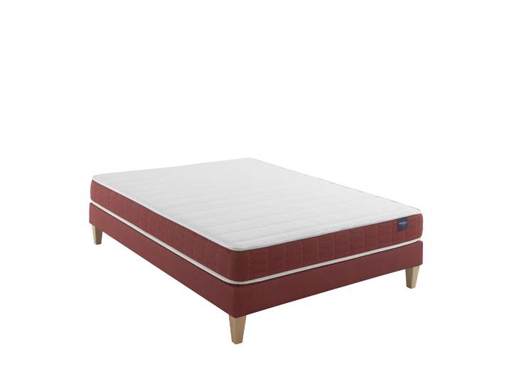 Ensemble matelas couchage latex, sommier et pieds Crépuscule 400 - SOMEO 160x200