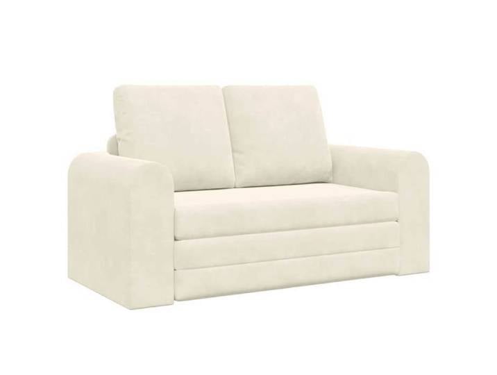 SWEETY@ Canapé-lit Moderne - Fauteuil-lit Convertible - Crème 148x71x83 cm - Velours LL549